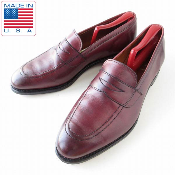USA製/アレンエドモンズ/Lake Forest/ペニーローファー/Oxblood【10.5D/28.5cm】IVY/アイビー/アメトラ/D143/Allen Edmonds【中古】【カジュアル】【靴】【BSL】