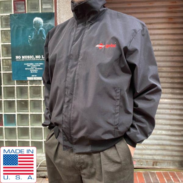 新品 90s USA製 Sprint 企業物 ショート ジャケット 黒 L 着脱式キルティングライナー付き ブルゾン アメリカ製 ビンテージ D150【メンズ】【通販】【BTOL】