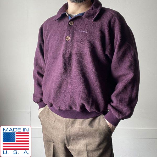 Fleece Jacket - 90s USA製 patagonia プルオーバー フリース ジャケット M ワイン系 パタゴニア アメリカ製 90年代 レア ビンテージ D153【中古】【古着】【メンズ】【通販】【BTOM】