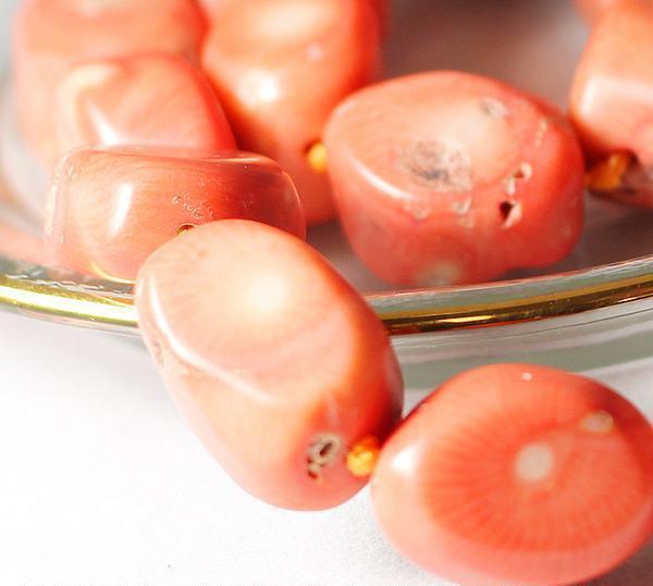 ○特価○珊瑚ショートネックレス あけぼの色 01-118