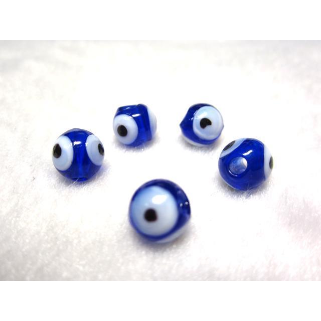 Rakuten - ◇ナザールボンジュ◇トンボ玉連販売　約12mm 24粒 青 06-0675