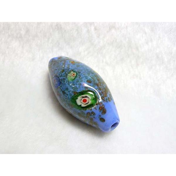 樂天商城 - ◇大粒トンボ玉◇オーバル型 1粒 約40×22mm 紫 06-1083