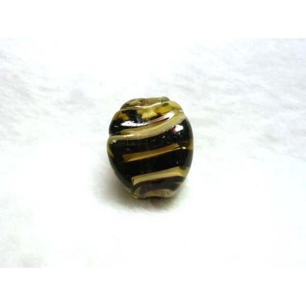 Rakuten - ◇トンボ玉粒売り◇角柱　約24×18mm　縞・クリーム色　06-1176
