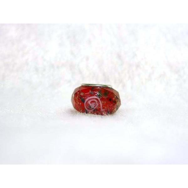 Rakuten - ■粒売■チャームビーズ■約9×13mm ボタンカット 赤 06-1181
