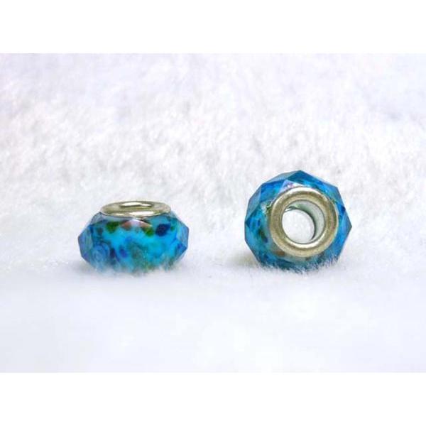 天然石ビーズ・パーツのBクラフトの■粒売■チャームビーズ■約9×13mm ボタンカット 青 06-1182｜アングル2