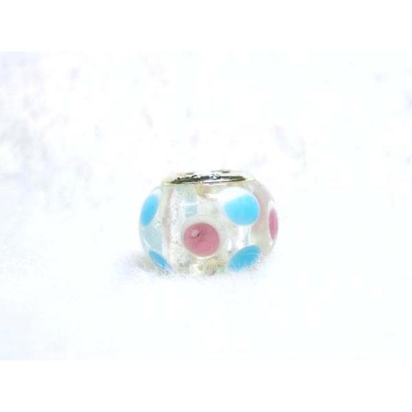 Rakuten - ■粒売■チャームビーズ■約10×14mm ドット クリア 06-1185