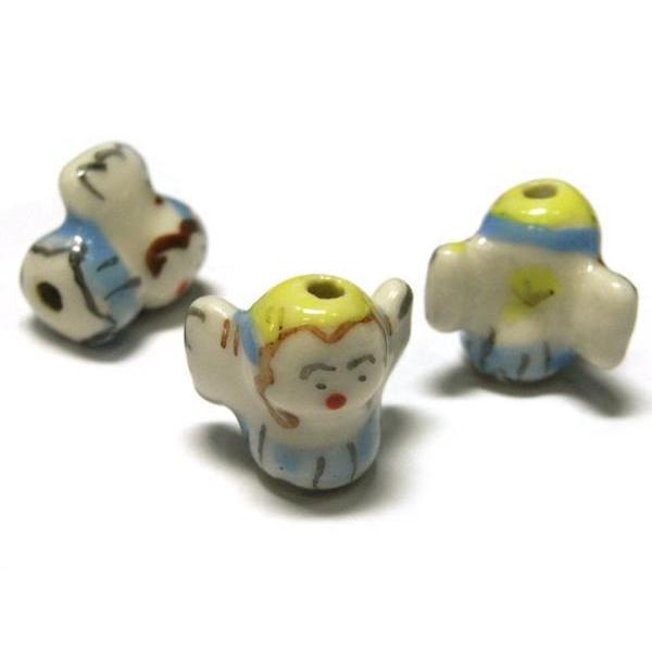 Rakuten - ◇陶器ビーズ◇雀のお宿 約14×15mm 約15粒 天使 06-1250