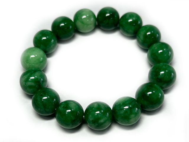 翡翠ブレスレットラウンドマーブルグ...