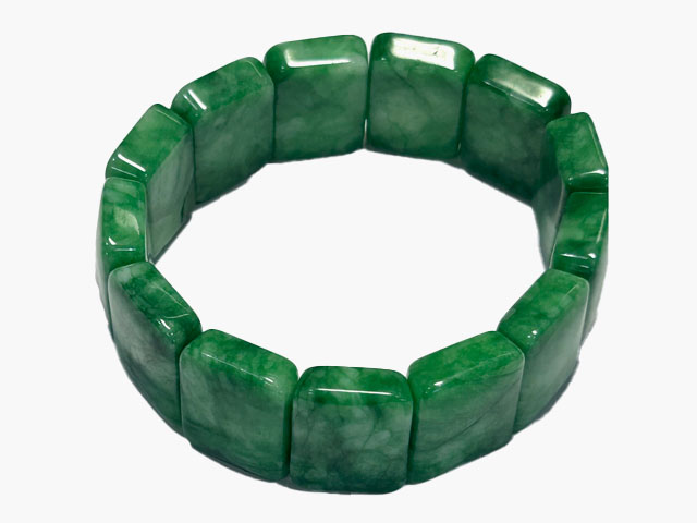 翡翠 ブレスレット スクエア マーブル グリーン 緑 パワーストーン