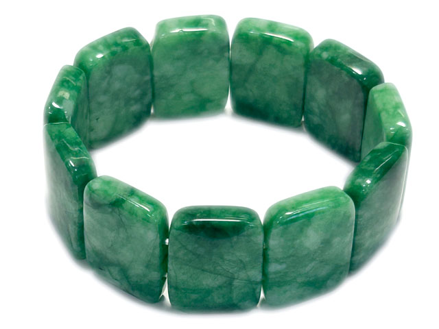 翡翠ブレスレットスクエアマーブルグ...