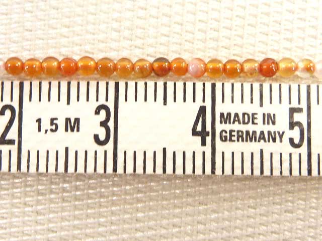 天然石ビーズ・パーツのBクラフトのカーネリアン ラウンド 連販売 約2mm(天然石染色) パワーストーン ビーズ 赤瑪瑙 メノウ アクセサリーパーツ ハンドメイド DIY｜アングル2