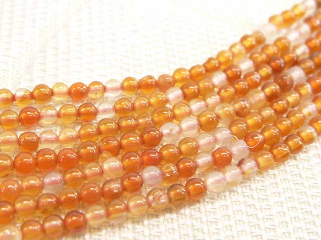 天然石ビーズ・パーツのBクラフトのカーネリアン ラウンド 連販売 約2mm(天然石染色) パワーストーン ビーズ 赤瑪瑙 メノウ アクセサリーパーツ ハンドメイド DIY｜アングル3