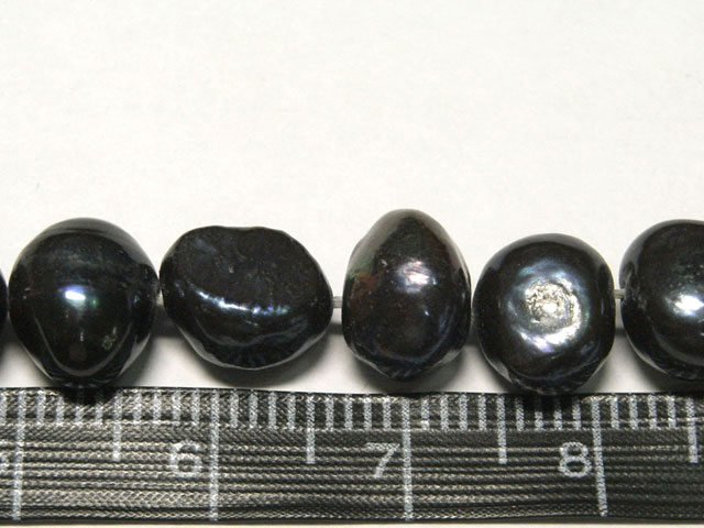 淡水パール バロック ブラック 約8～10mm 連販売 (淡水真珠) ビーズ パワーストー...