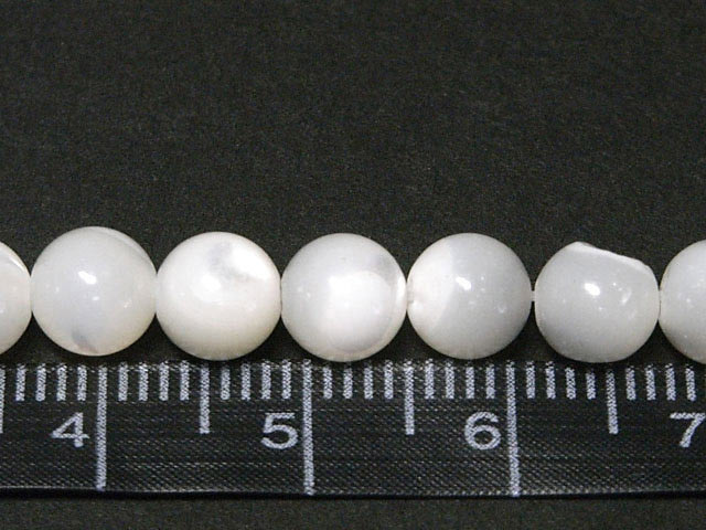 マザーオブパール 約6mm 【1粒販売】 パワーストーン ビーズ ラウンド (貝ビーズ) 母貝 シェル 天然石 アクセサリーパーツ ハンドメイド DIY