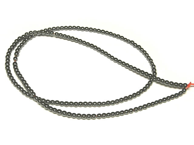 ヘマタイト ラウンド 約2mm 連販売(天然石) パワーストーン ビーズ　赤鉄鉱 アクセサリーパーツ ハンドメイド DIY