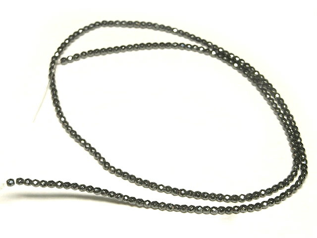 ヘマタイト 約2mm 【10粒販売】 パワーストーン ビーズ ラウンドカット型 (天然石) 　赤鉄鉱 アクセサリーパーツ ハンドメイド DIY