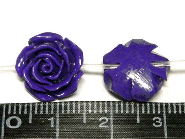 サンゴビーズ バラ型パーツ パープル 約13x6mm 【5粒セット販売】パワーストーンビーズ 薔薇モチーフ(練り形成) さんご サンゴ コーラル 山珊瑚 海竹 アクセサリーパーツ ハンドメイド DIY