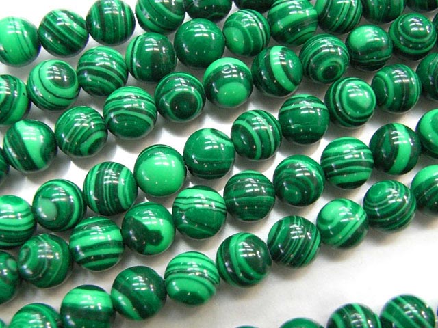 樂天商城 - マラカイト ラウンド 連販売 約6mm(模造石) パワーストーン ビーズ　孔雀石 緑 グリーン アクセサリーパーツ ハンドメイド DIY