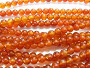 赤瑪瑙(カーネリアン) ラウンド 連販売 約4mm(天然石染色) 赤メノウ 赤めのう パワーストーン ビーズ アクセサリーパーツ ハンドメイド DIY
