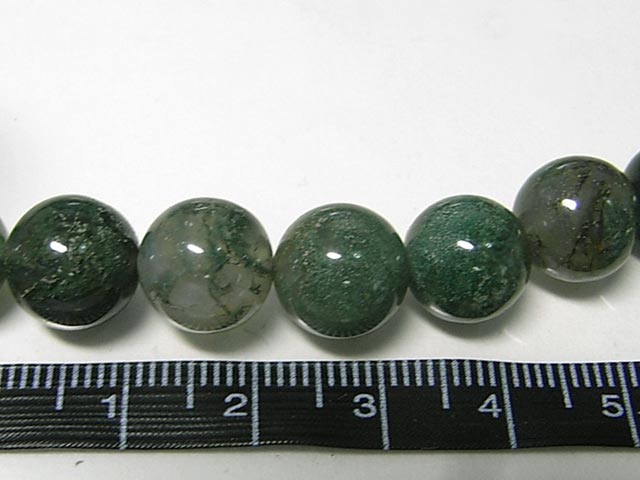 モスアゲート ラウンド 連販売 約10mm(天然石ビーズ) 瑪瑙 めのう アゲート パワーストーン アクセサリーパーツ ハンドメイド DIY