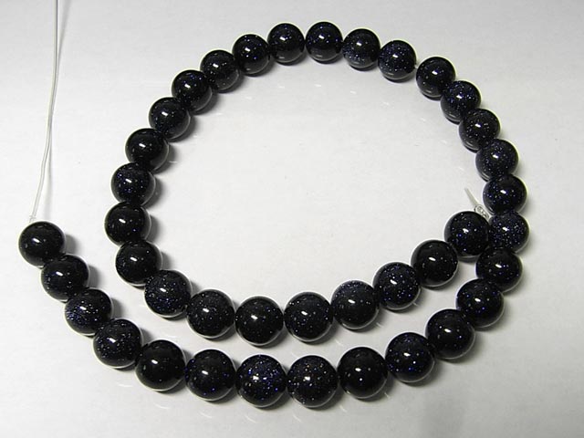 ブルーサンドストーン 約10mm 【1粒販売】 パワーストーン ビーズ ラウンド (人工石) アクセサリーパーツ ハンドメイド DIY