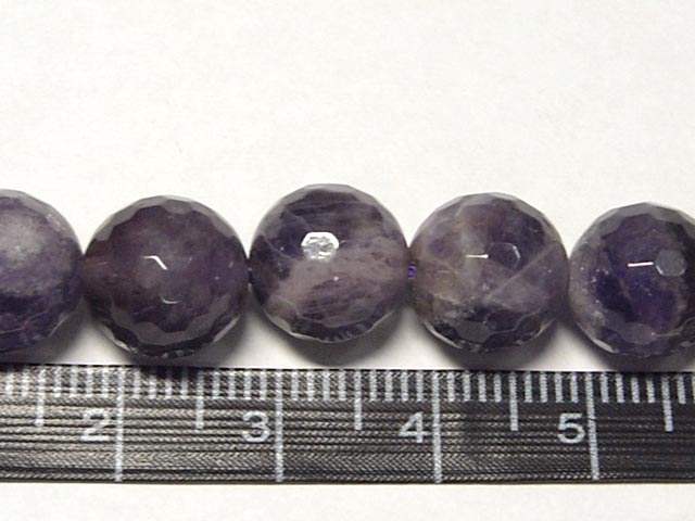 アメジスト 約10mm 【1粒販売】 パワーストーン ビーズ ラウンド98面カット型 (天然石加熱) 紫水晶 アクセサリーパーツ ハンドメイド DIY