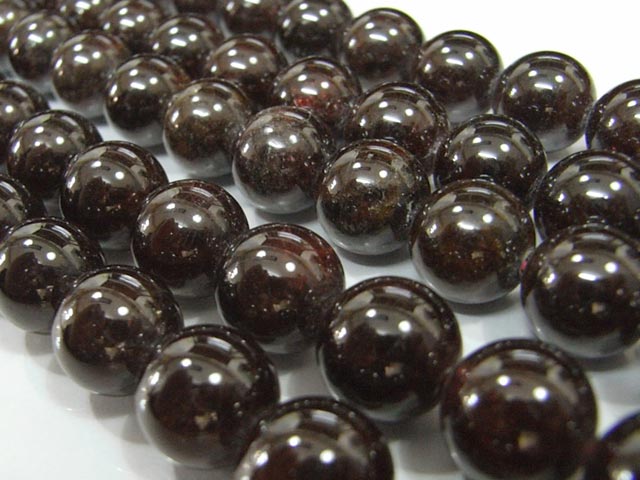 ガーネット ラウンド 連販売 約11mm(天然石ビーズ) パワーストーン 柘榴石 アクセサリーパーツ ハンド..