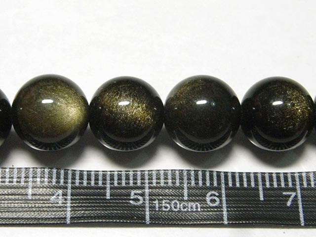 ゴールドオブシディアン 金曜石 ラウンド 連販売 約10mm(天然石ビーズ) パワーストーン アクセサリーパーツ ハンドメイド DIY