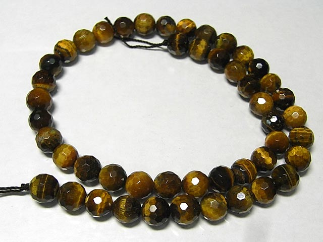 タイガーアイ 約8mm 【1粒販売】 パワーストーン ビーズ ラウンドカット型 (天然石) 虎目石 アクセサリーパーツ ハンドメイド DIY