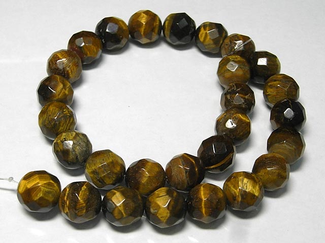 タイガーアイ ラウンドカット 連販売 約14mm(天然石ビーズ) パワーストーン ビーズ 虎目石 アクセサリーパーツ ハンドメイド DIY