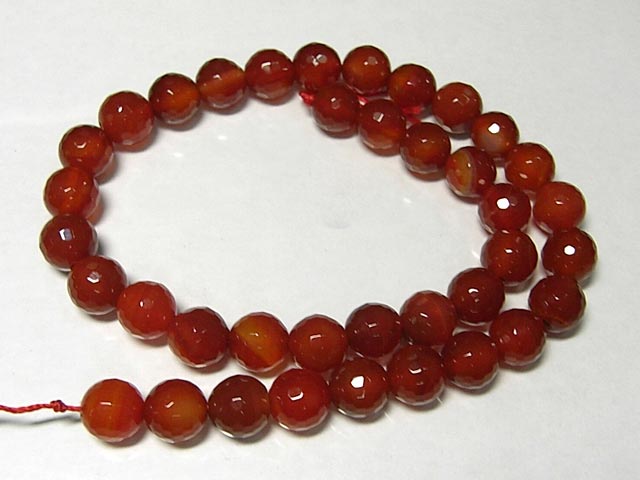 赤瑪瑙 ラウンドカット 連販売 約10mm(天然石染色) 赤メノウ 赤めのう パワーストーン ビーズ カーネリアン アクセサリーパーツ ハンドメイド DIY