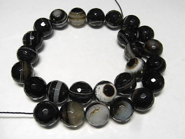 天眼石 約14mm 【1粒販売】 パワーストーン ビーズ ラウンド64面カット型 (天然石) アイアゲート アクセサリーパーツ ハンドメイド DIY