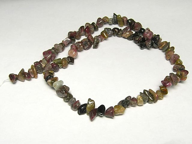 トルマリン 連 さざれ大 全長約40cm(天然石ビーズ) パワーストーン ビーズ アクセサリーパーツ ハンドメイド DIY