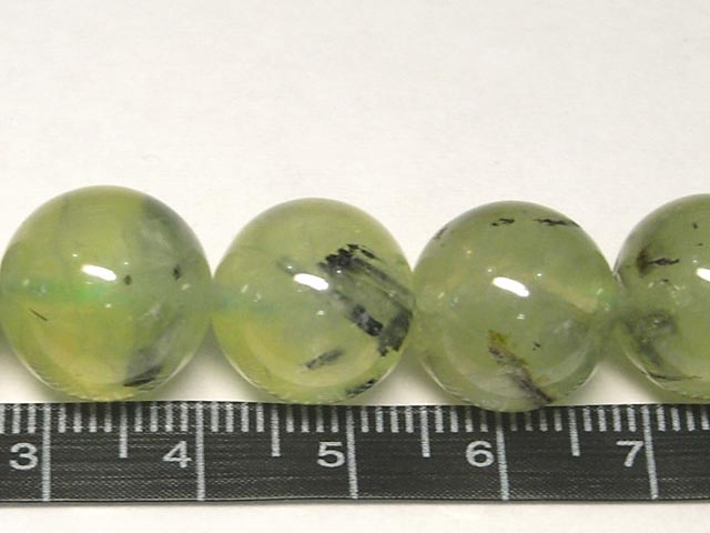 プレナイト 約14mm 【1粒販売】 パワーストーン ビーズ ラウンド (天然石) 　グリーン 緑 アクセサリーパーツ ハンドメイド DIY