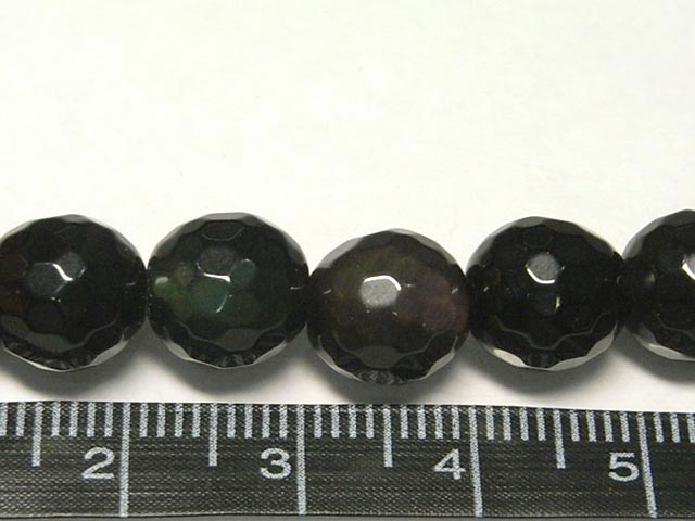 オブシディアン ラウンドカット 連販売 約9mm(天然石ビーズ) パワーストーン ビーズ 黒曜石 アクセサリーパーツ ハンドメイド DIY