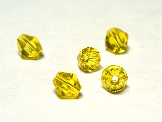 樂天商城 - アクリル ビーズ そろばんカット イエロー 約4×4mm カットビーズ アクセサリーパーツ ハンドメイド DIY