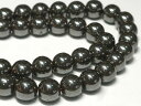 ヘマタイト ラウンド 連販売 約10mm(天然石ビーズ) パワーストーン ビーズ 赤鉄鉱 アクセサリーパーツ ハンドメイド DIY