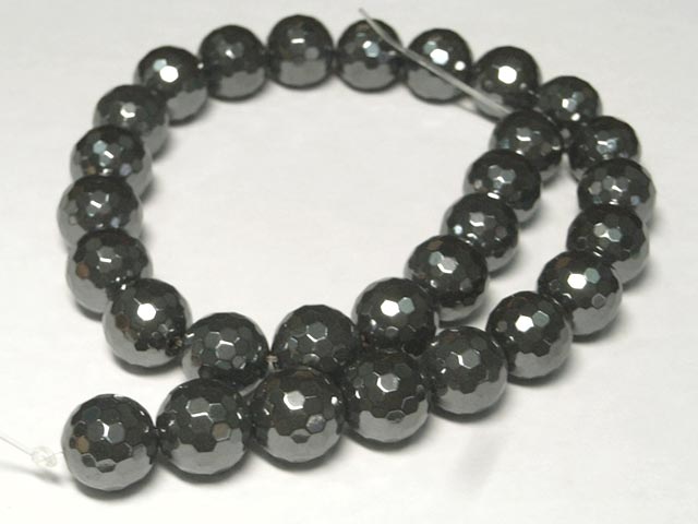 ヘマタイト ラウンドカット 連販売 約14mm(天然石ビーズ) パワーストーン ビーズ　赤鉄鉱 アクセサリーパーツ ハンドメイド DIY