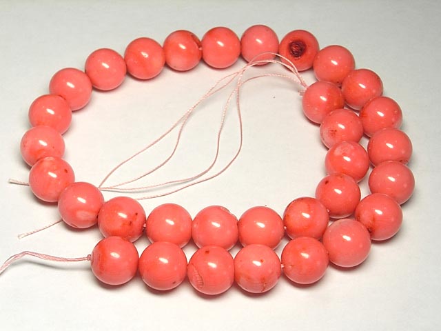 珊瑚 連販売 ピンク ラウンド 約12〜13mm coral パワーストーン アクセサリーパーツ ハンドメイド