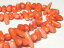 サンゴ（珊瑚） 連販売 橙色 サザレ 約6-7×15mm（染色） パワーストーン ビーズ さんご サンゴ コーラル 山珊瑚 海竹 アクセサリーパーツ ハンドメイド DIY