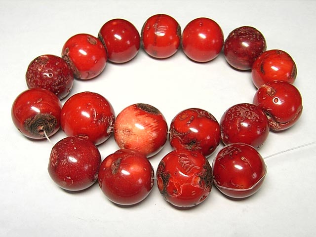 サンゴビーズ 真紅 穴サイズ3mm 約23-25mm 【1粒販売】 パワーストーン ビーズ ラウンド (珊瑚染色) さんご サンゴ コーラル 山珊瑚 海竹 アクセサリーパーツ ハンドメイド DIY