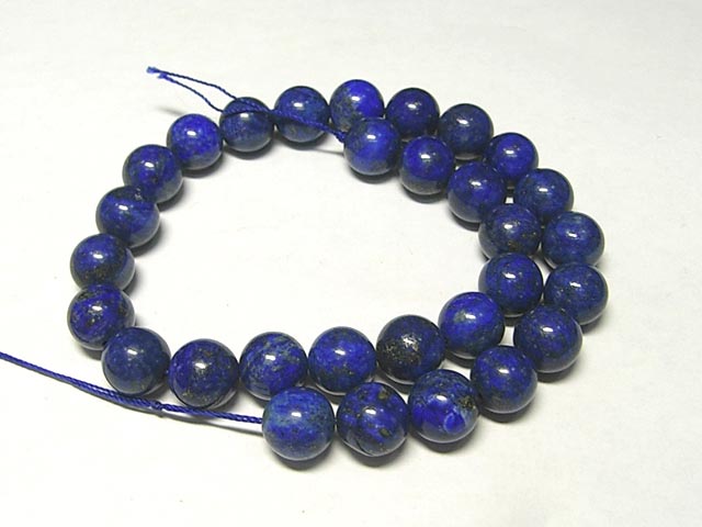 ラピスラズリ ラウンド 染色 連販売 約12mm (天然石染色) 瑠璃石 パワーストーン ビーズ ブルー 青 アクセサリーパーツ ハンドメイド DIY