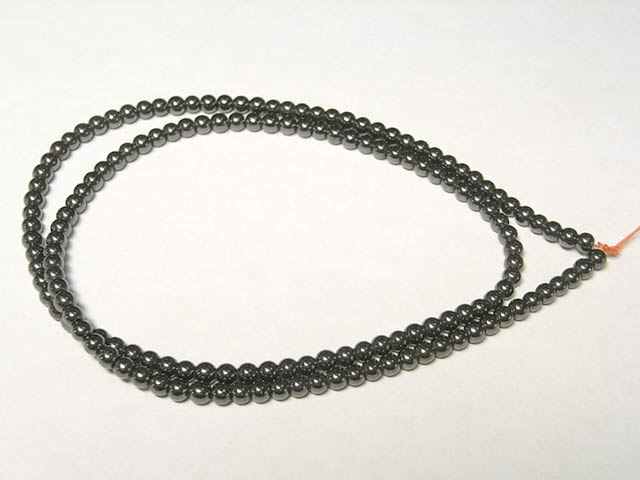 ヘマタイト 約3mm 【10粒販売】 パワーストーン ビーズ ラウンド (天然石) 　赤鉄鉱 アクセサリーパーツ ハンドメイド DIY