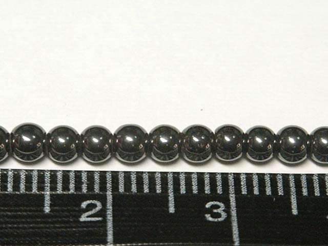 ヘマタイト 約3mm 【10粒販売】 パワーストーン ビーズ ラウンド (天然石) 　赤鉄鉱 アクセサリーパーツ ハンドメイド DIY