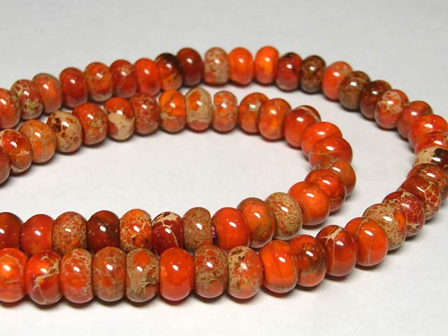 インペリアルジャスパー オレンジ 穴サイズ2mm 約8×5mm 【5粒販売】 パワーストーン ビーズ ナゲットタイプ型 (天然石染色) パワーストーン ビーズ 碧玉 アクセサリーパーツ ハンドメイド DIY