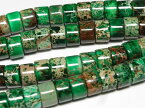 インペリアルジャスパー グリーン ボタン型 連販売 約8×5mm 穴サイズ2mm(天然石染色) パワーストーン ビーズ 碧玉 アクセサリーパーツ ハンドメイド DIY