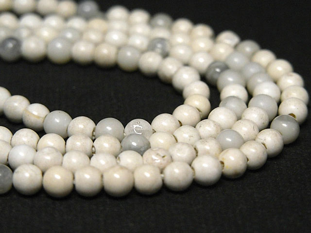 ハウライト ラウンド 連販売　約2mm(天然石ビーズ) パワーストーン 白 ホワイト アクセサリーパーツ ハンドメイド DIY