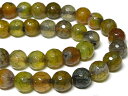 龍紋瑪瑙 イエローラウンドカット MIX 連販売 約8mm(天然石クラック) ドラゴンアゲート メノウ めのう パワーストーン ビーズ アクセサリーパーツ ハン...
