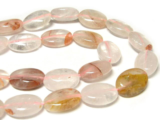 ストロベリークォーツ 連販売 約14×10mm(天然石ビーズ) 苺水晶 パワーストーン アクセサリーパーツ ハンドメイド DIY