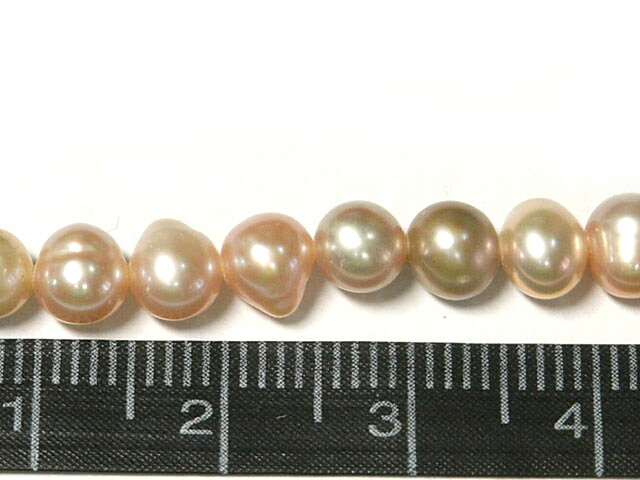淡水パール ポテト ピンク 約5～6mm 連販売 (淡水真珠) ビーズ パワーストーン ア...